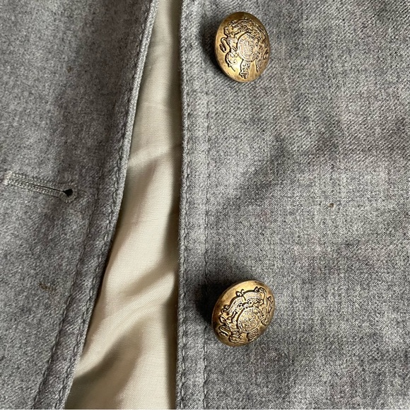 SIZE 4 J CREW GREY SCHOOL BOY WOOL BLAZER - Picture 4 of 10